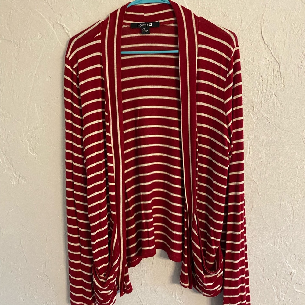 Red and white sweater